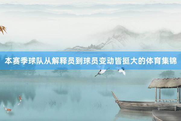 本赛季球队从解释员到球员变动皆挺大的体育集锦