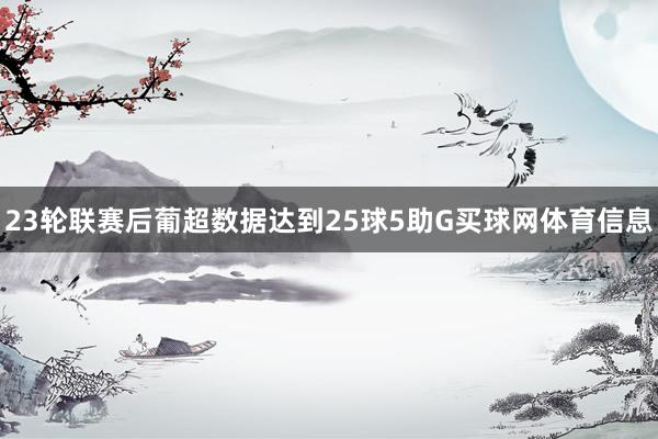 23轮联赛后葡超数据达到25球5助G买球网体育信息