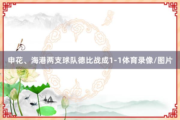 申花、海港两支球队德比战成1-1体育录像/图片