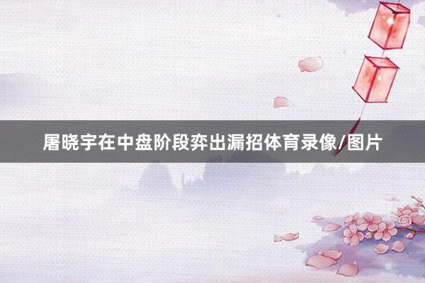 屠晓宇在中盘阶段弈出漏招体育录像/图片