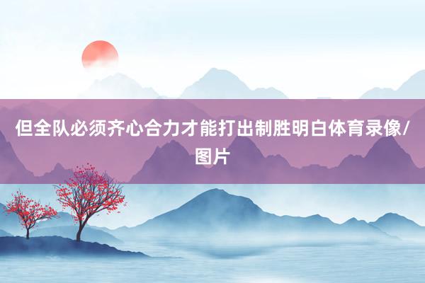 但全队必须齐心合力才能打出制胜明白体育录像/图片