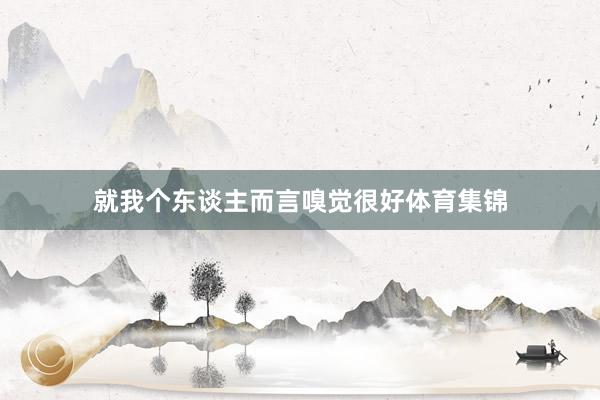 就我个东谈主而言嗅觉很好体育集锦
