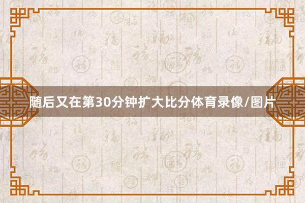 随后又在第30分钟扩大比分体育录像/图片
