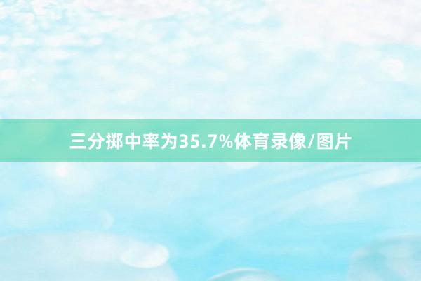 三分掷中率为35.7%体育录像/图片