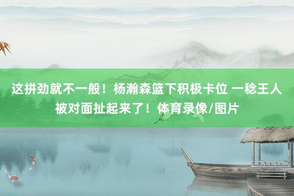 这拼劲就不一般！杨瀚森篮下积极卡位 一稔王人被对面扯起来了！体育录像/图片