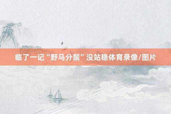 临了一记“野马分鬃”没站稳体育录像/图片