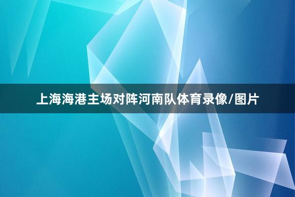 上海海港主场对阵河南队体育录像/图片