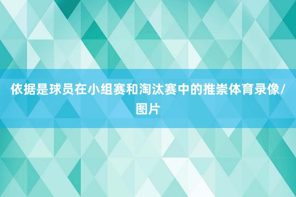 依据是球员在小组赛和淘汰赛中的推崇体育录像/图片