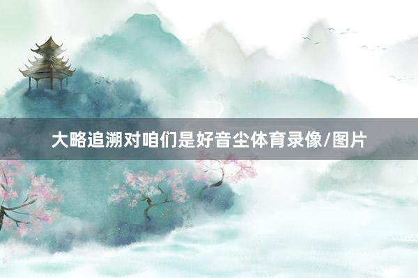 大略追溯对咱们是好音尘体育录像/图片