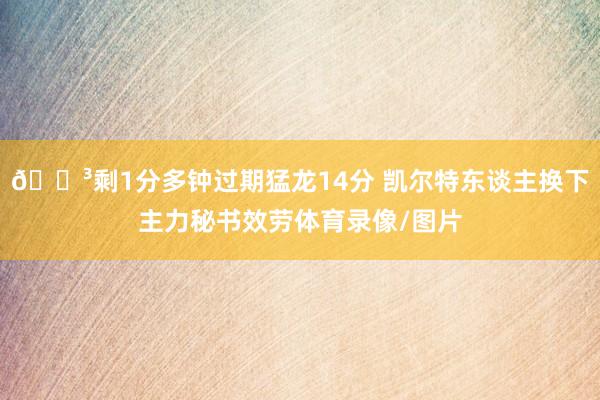 🏳剩1分多钟过期猛龙14分 凯尔特东谈主换下主力秘书效劳体育录像/图片