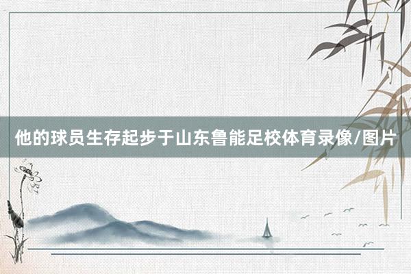 他的球员生存起步于山东鲁能足校体育录像/图片