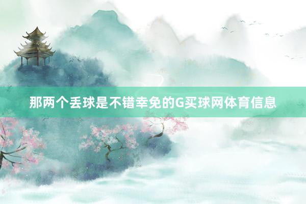 那两个丢球是不错幸免的G买球网体育信息
