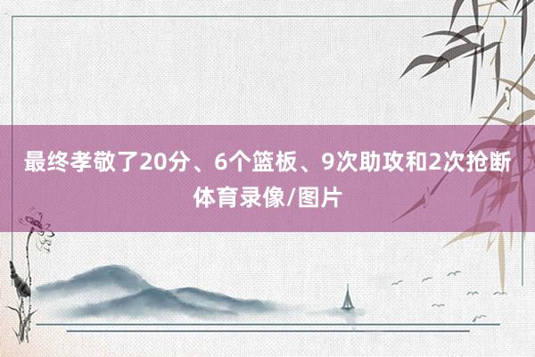 最终孝敬了20分、6个篮板、9次助攻和2次抢断体育录像/图片