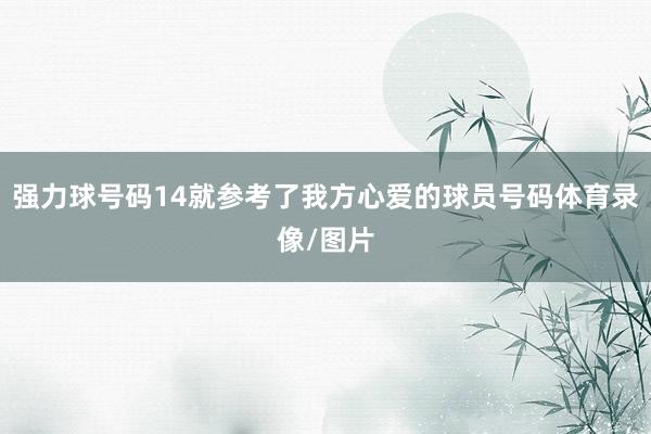 强力球号码14就参考了我方心爱的球员号码体育录像/图片